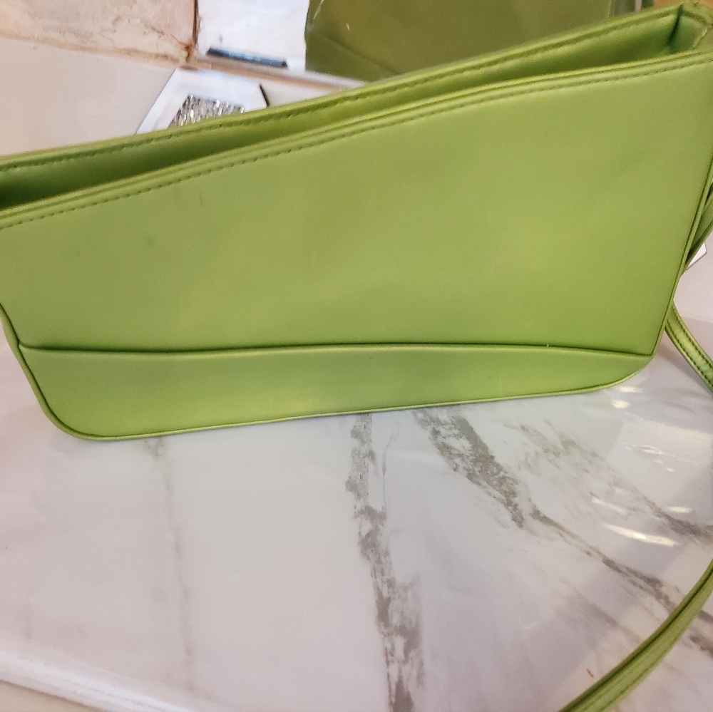GREEN ANGULAR HANDBAG